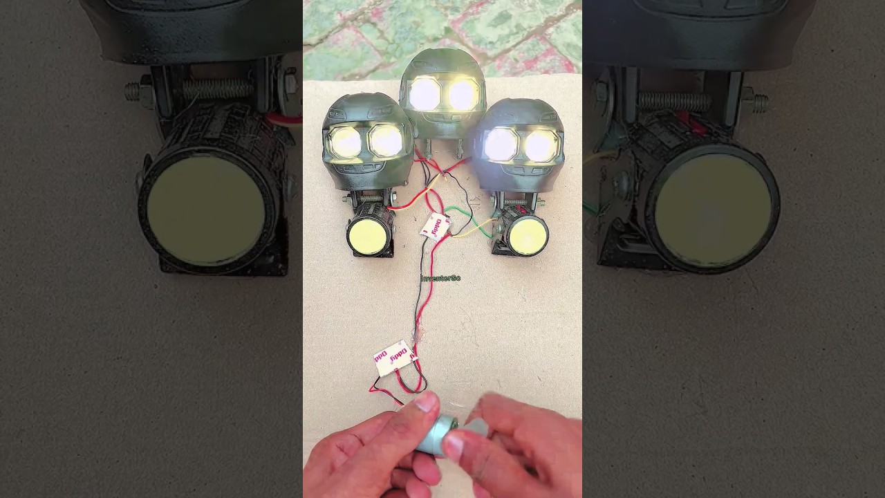 fully Metal Gear Motor To Start 5 Fog Light Dc Motor #shorts #viralvideo #project #viralshorts #diy