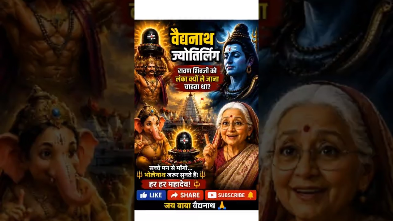 🕉️ रावण की लाख कोशिश भी क्यों हुई नाकाम? वैद्यनाथ ज्योतिर्लिंग 🚩🚩 #ytshorts #harharmahadev #shorts