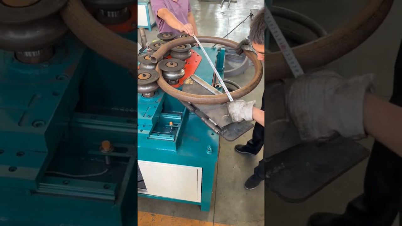 PERFECT CIRCLE from a straight steel pipe 😳⭕⚙️ #tech #engineering #industrial #manufacturing
