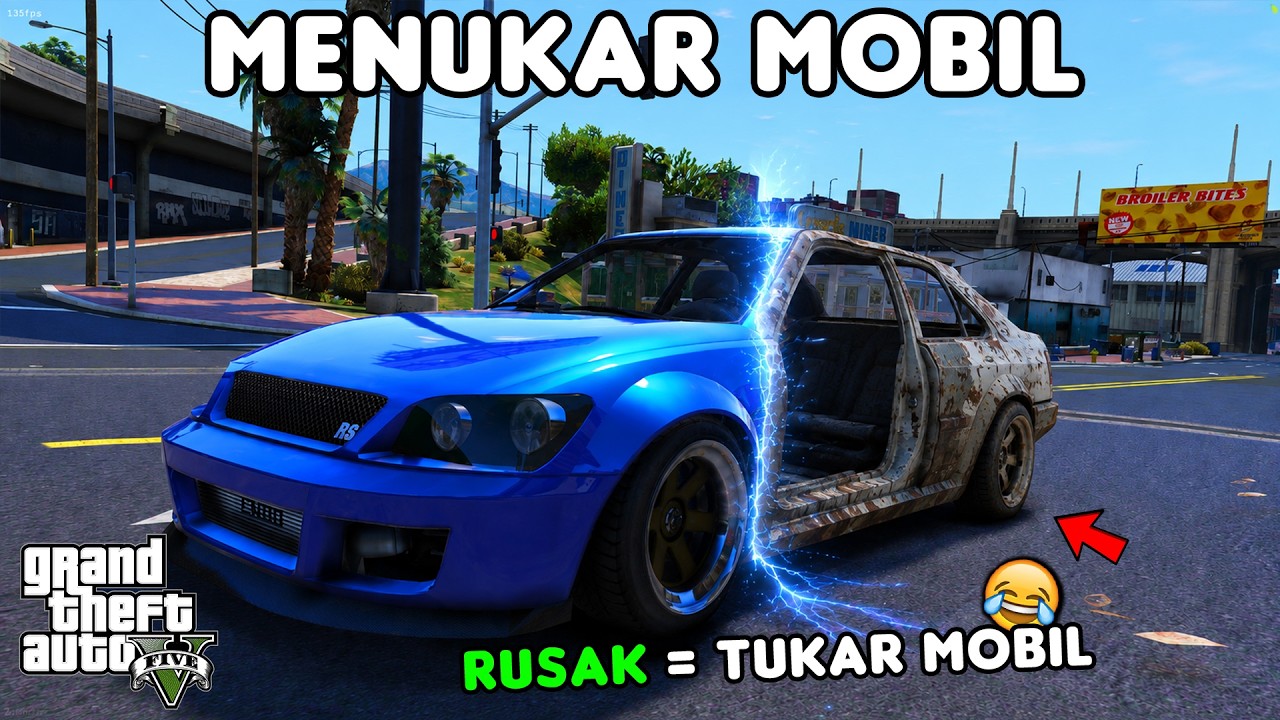 MENUKAR MOBIL RUSAK JADI MEWAH - GTA 5 ROLEPLAY