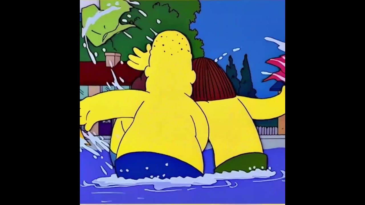 When Bart and Lisa went to a pool party #thesimpsons #simpsons #cartoon #shortsfeed