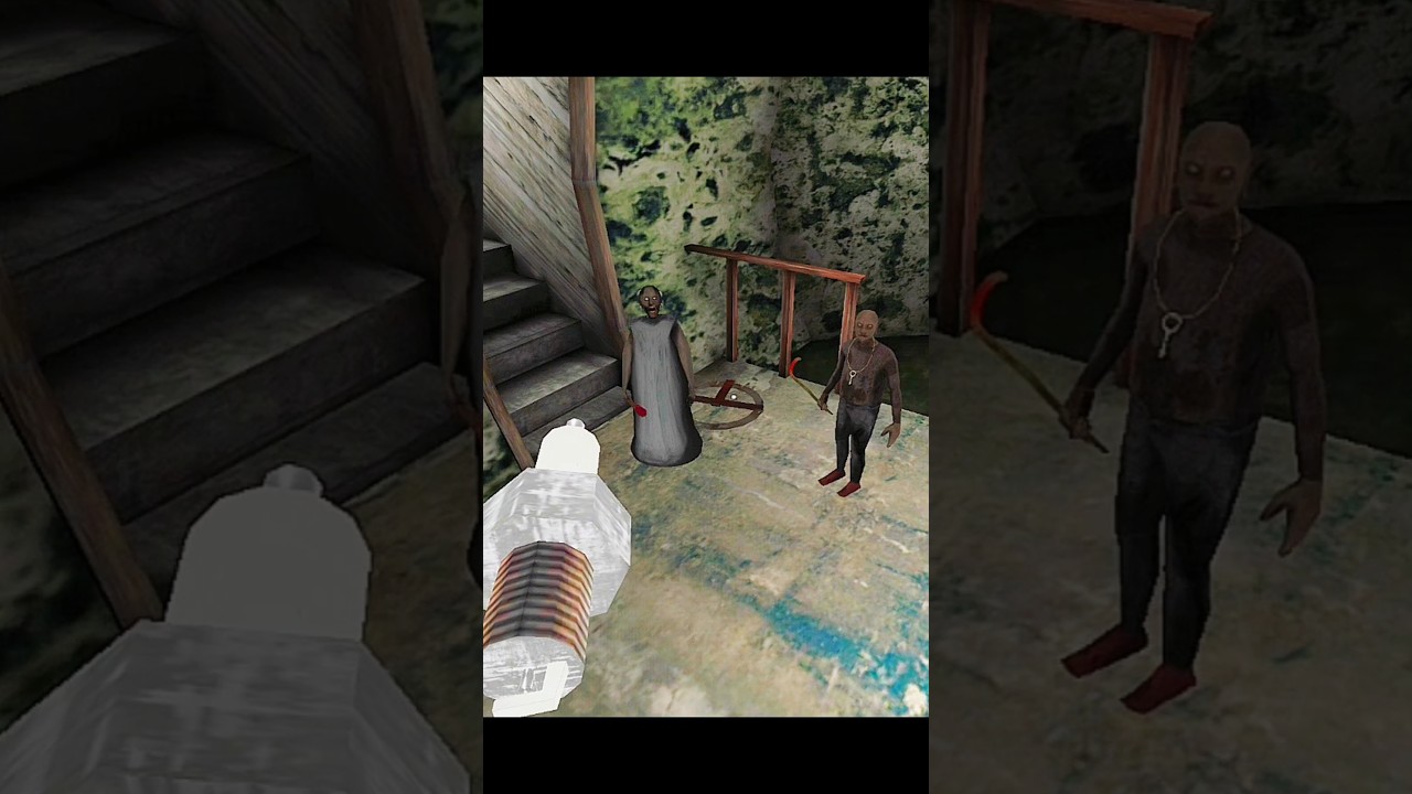 Granny Grandpa Boat Escape 🤯🔥🥶 #granny #gaming #grannygame#horrorgaming#ytshorts#horrorgamefunny