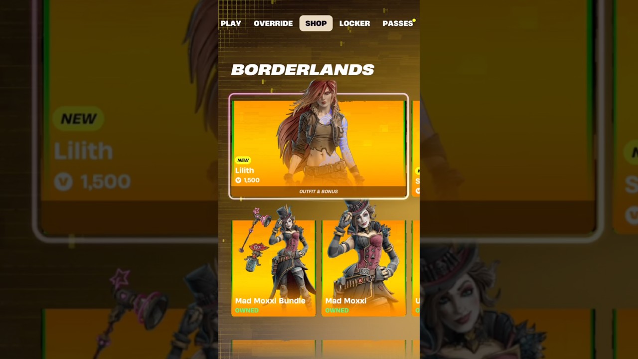 Fortnite Borderlands Lilith Skin Item Shop!