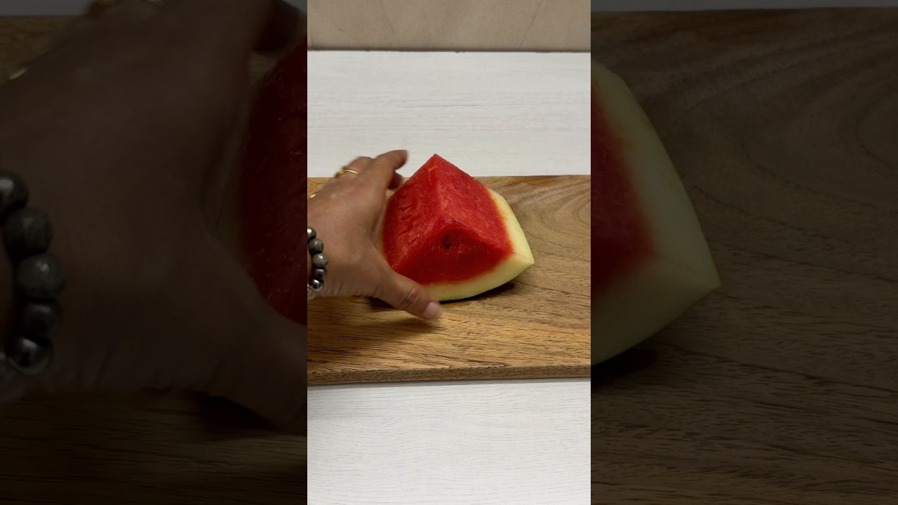 Easy hacks - how to cut watermelon #shorts