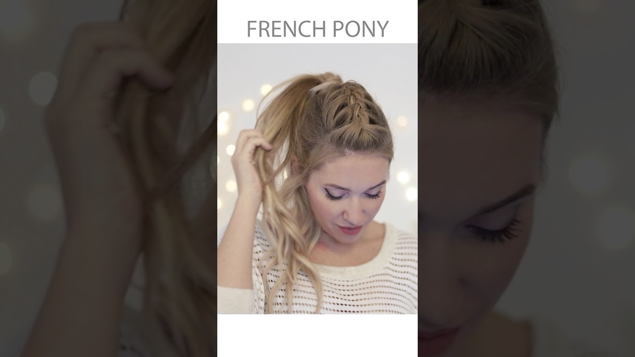 Braided High Ponytail - French Braid hair tutorial - Hairstyle for medium long hair