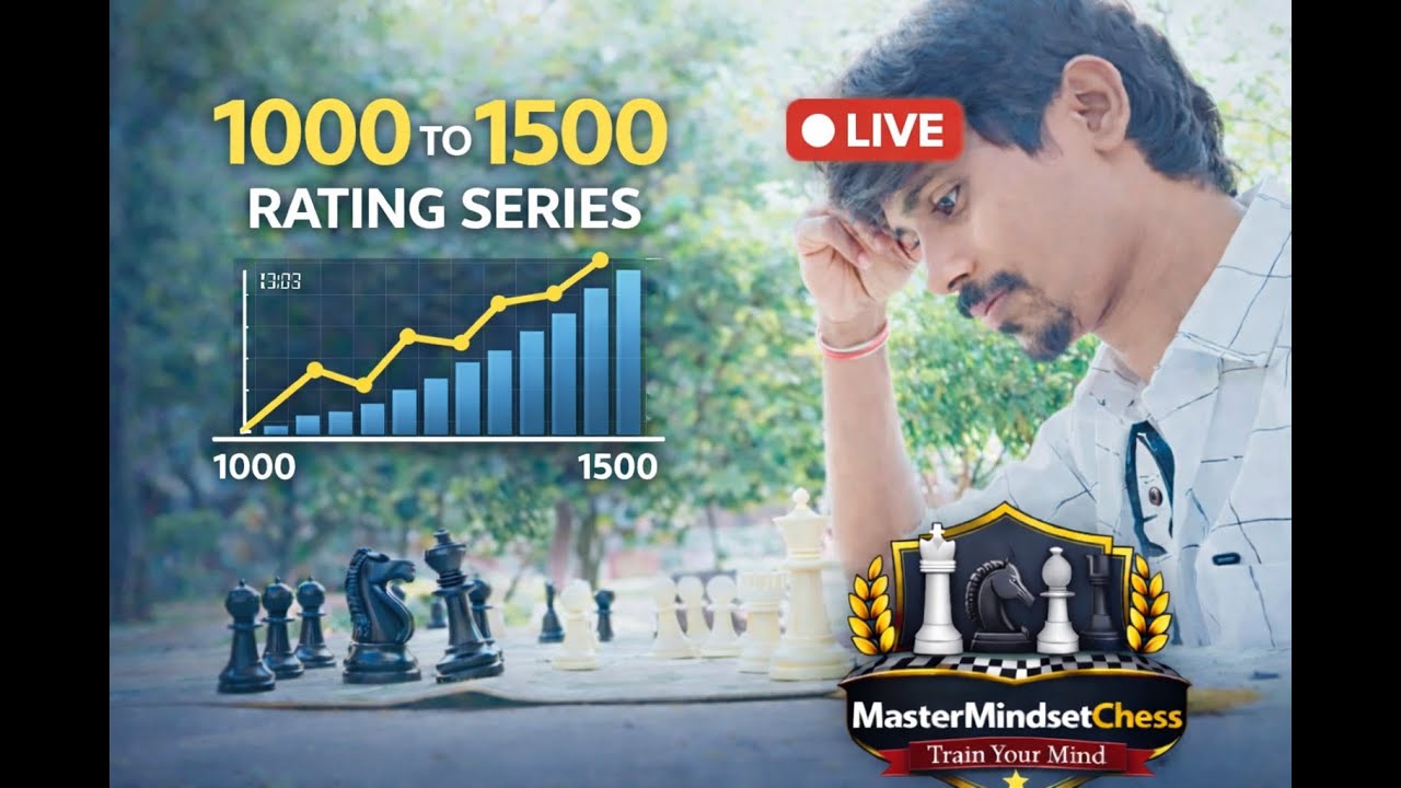 1000 to 1500 rating series | PLAY CHESS
WITH ME 🔴 LIVE