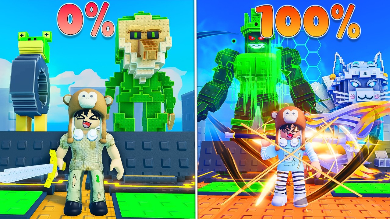TAMATIN 100% LUCKY BLOCK RUSH DARI NOOB SAMPE PRO!!