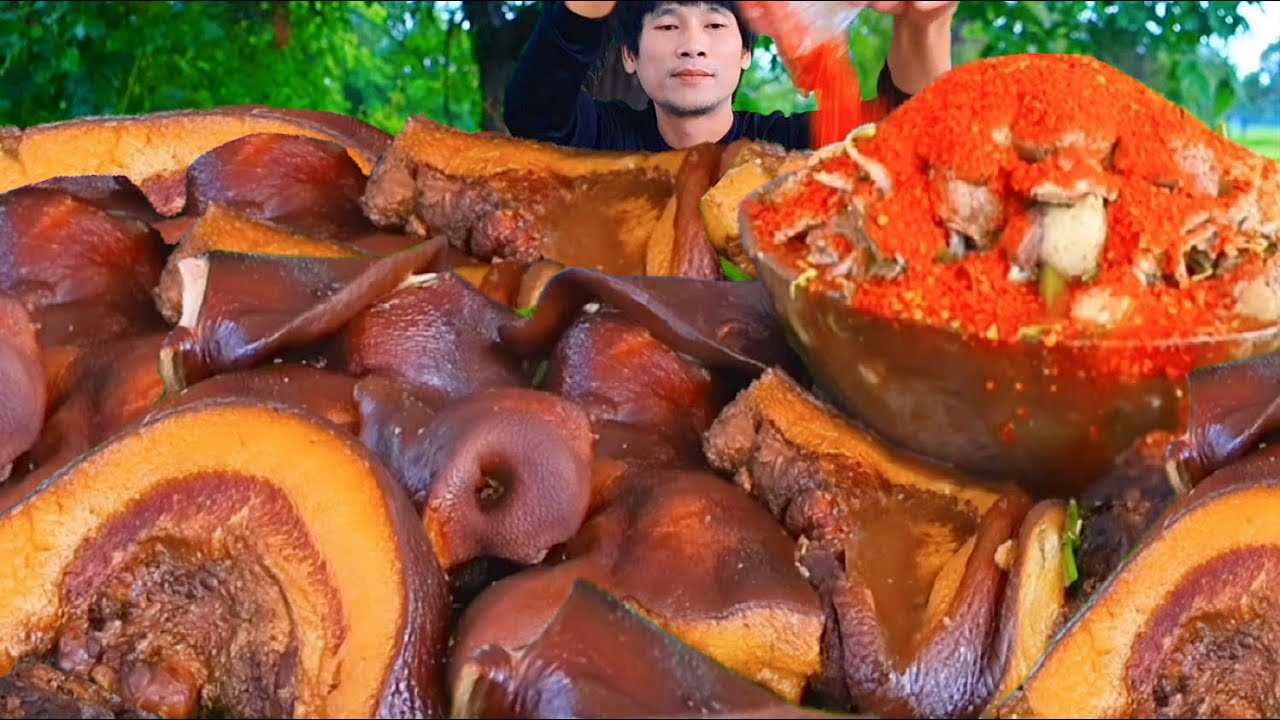 ก๋วยเตี๋ยวหมูตุ๋นจิ้มซีฟู๊ดแกล้มผักสดแซ่บคักอีหลีครับพี่น้อง ASMR MUKBANG EATING SHOW#โก้อีสานพาแดก 