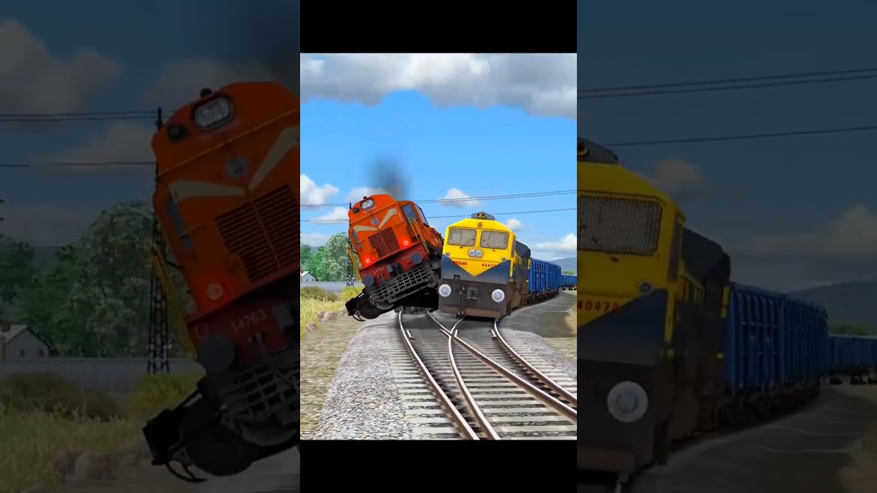 TWO TRAIN ACCIDENT ON SAME RAILROAD TRACKS #trains