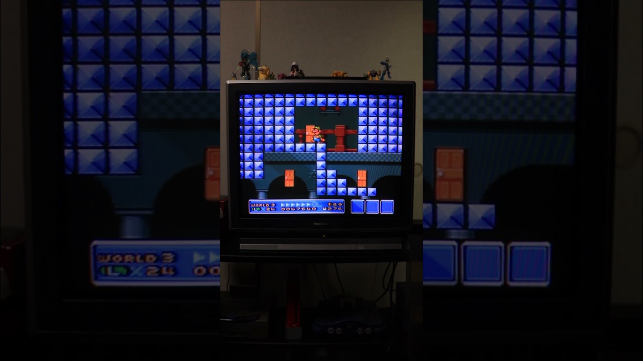 Super Mario Bros 3: World 3 Fort on CRT (SNES)  #retrogaming #crt #supermariobros3
