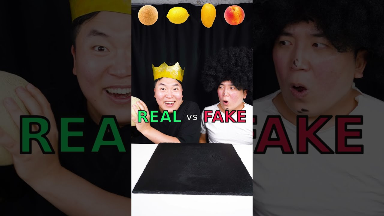 Real Food vs Fake Food 🍈🍋🥭🍑 Which One Wins? #shorts