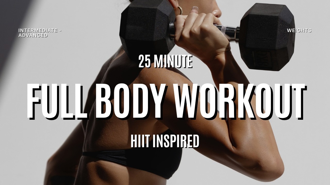 25 MIN FULL BODY HIIT INSPIRED WORKOUT WITH WEIGHTS | Express Sweat & Sculpt Workout