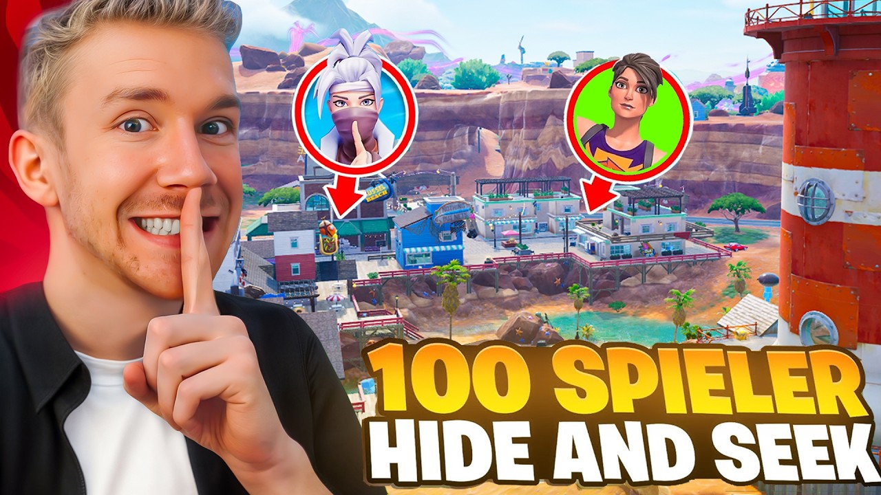 100 SPIELER HIDE AND SEEK IN FORTNITE SEASON 3 🏆 (auf der ganzen Map...)