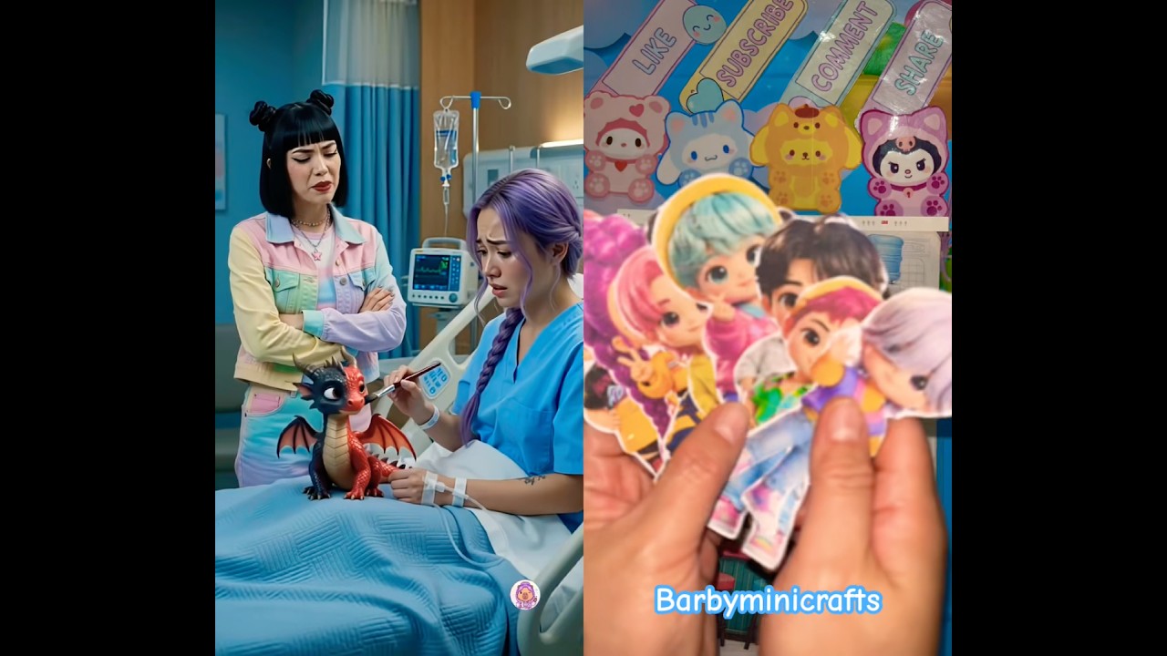 🖌️RUMI PINTA EL DRAGÓN 🐲 DE JINU 😱 #craft #bts #barbie #hechoamano #viral #diy