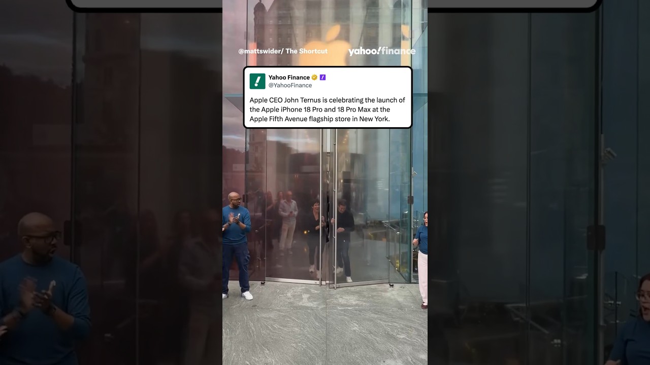 John Ternus gives launch day vibes with the iPhone 18 Pro and iPhone 18 Pro Max in NYC. 🍎🗽