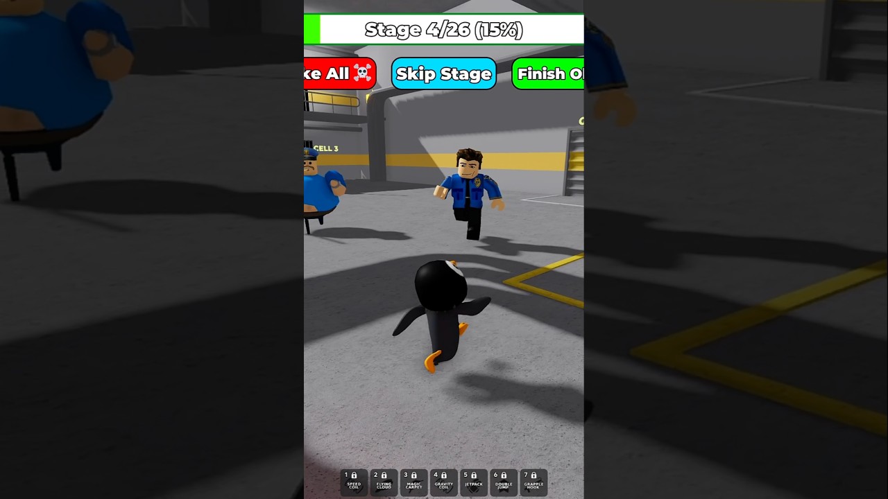 Gugugaga vs POLICE PLAYERS PRISON RUN #roblox #shorts