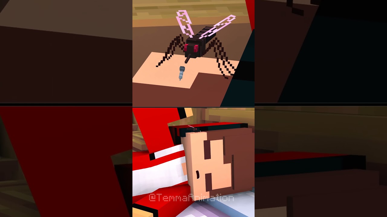 When Mosquito Sings While JJ Sleeps 😭🤣 - MAIZEN Minecraft Animation #minecraft #shorts
