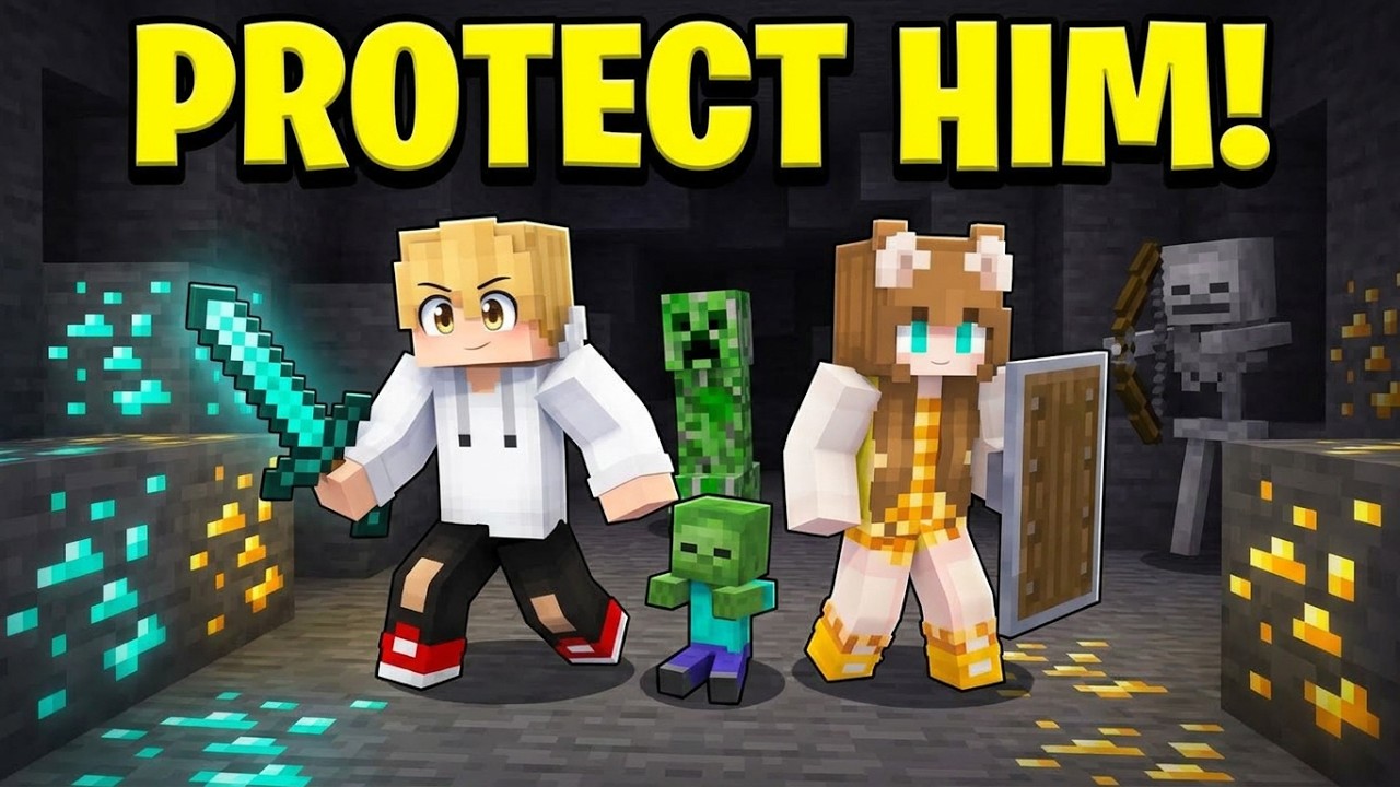 Helping Baby Zombie in Minecraft!