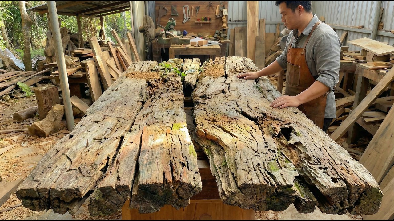 No One Wanted This Termite-Infested Wood… Until It Became an Unbelievable Masterpiece!