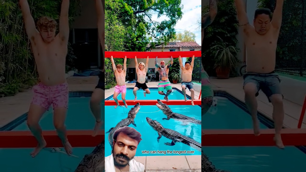 Who Can Hang The Longest 👀#challenge #tiktok #shorts