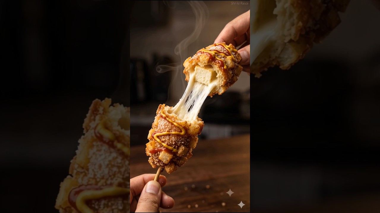 🇰🇷 Korean Potato Cheese Corn Dog #shorts #shortvideo #youtubeshorts #ytshorts #viral #trending