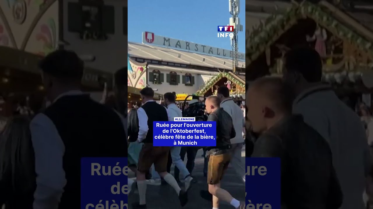 🏃 Ruée des festivaliers pour l'ouverture de l'Oktoberfest, à Munich｜TF1 INFO