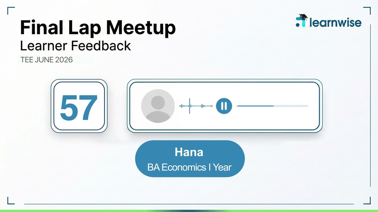 Hana | BA Economics | Learner Feedback | Final Lap Meetup | Kerala's No.1 IGNOU Coaching