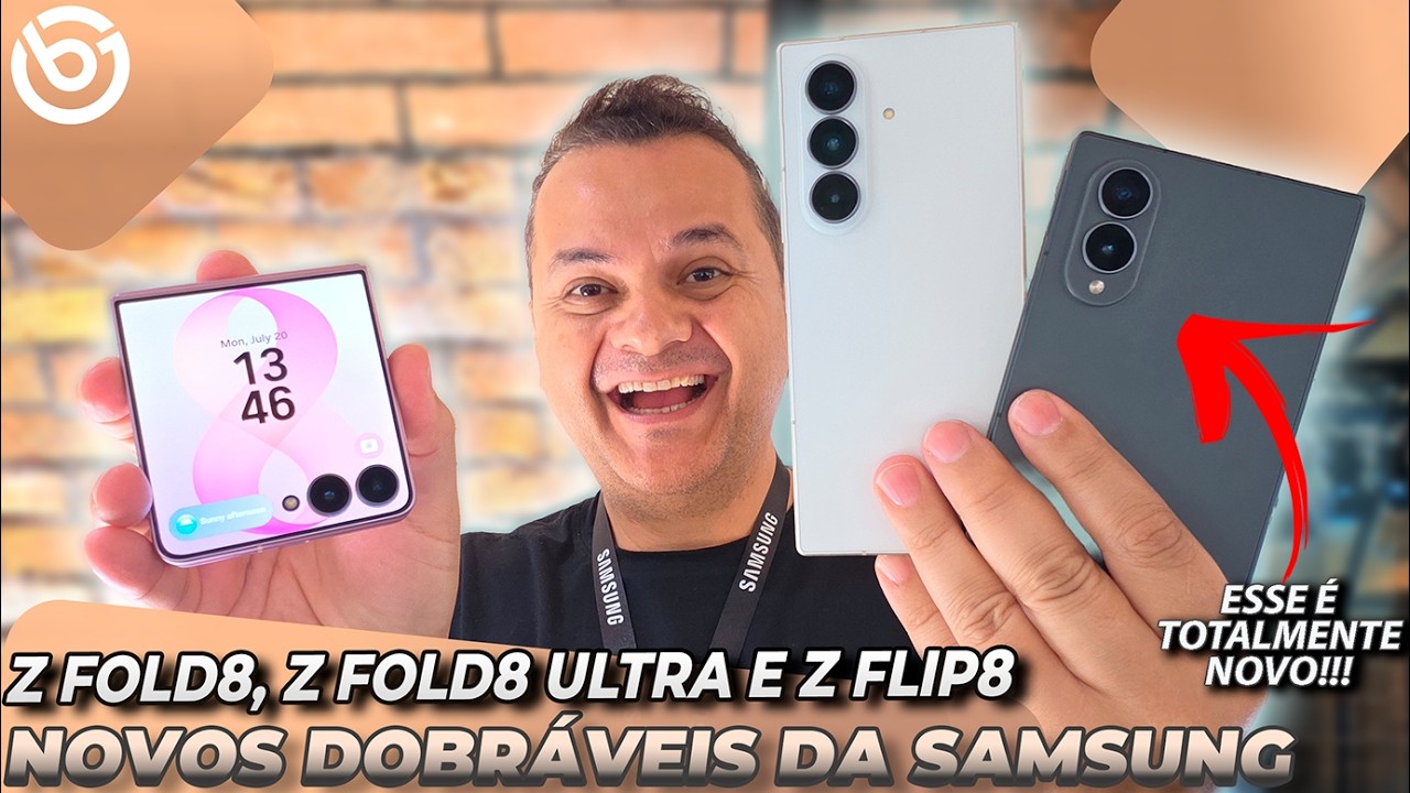 NOVOS Galaxy Z Fold8, Z Fold8 Ultra e Z Flip8! Novo Formato, e Bateria MAIOR de Silício-Carbono!