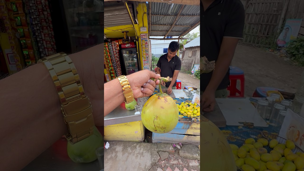 Fresh Coconut Juice Making Process | From Coconut to Refreshing Drink #alkalinewater #foryou #water