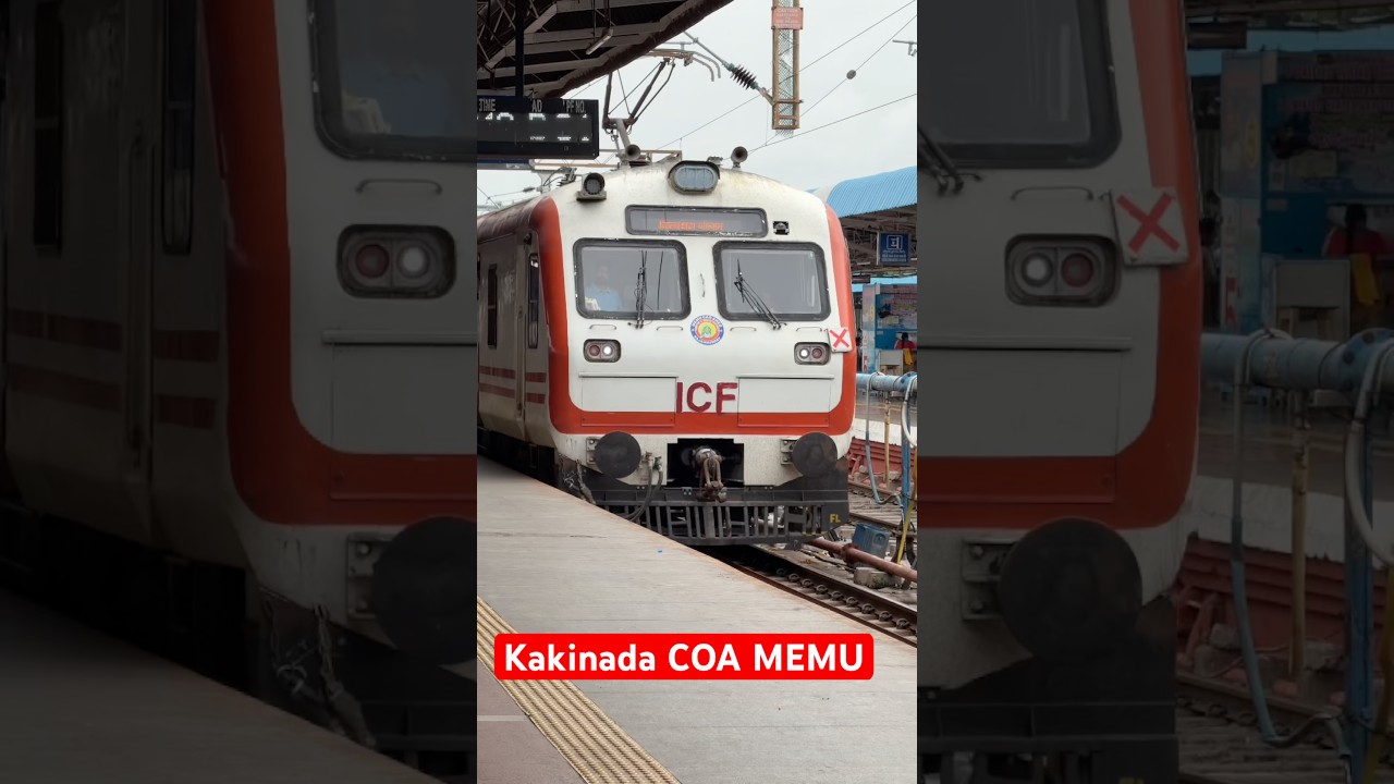 Kakinada - Vijayawada MEMU Express arriving at BZA #shorts #indianrailways #trains #memutrain #train