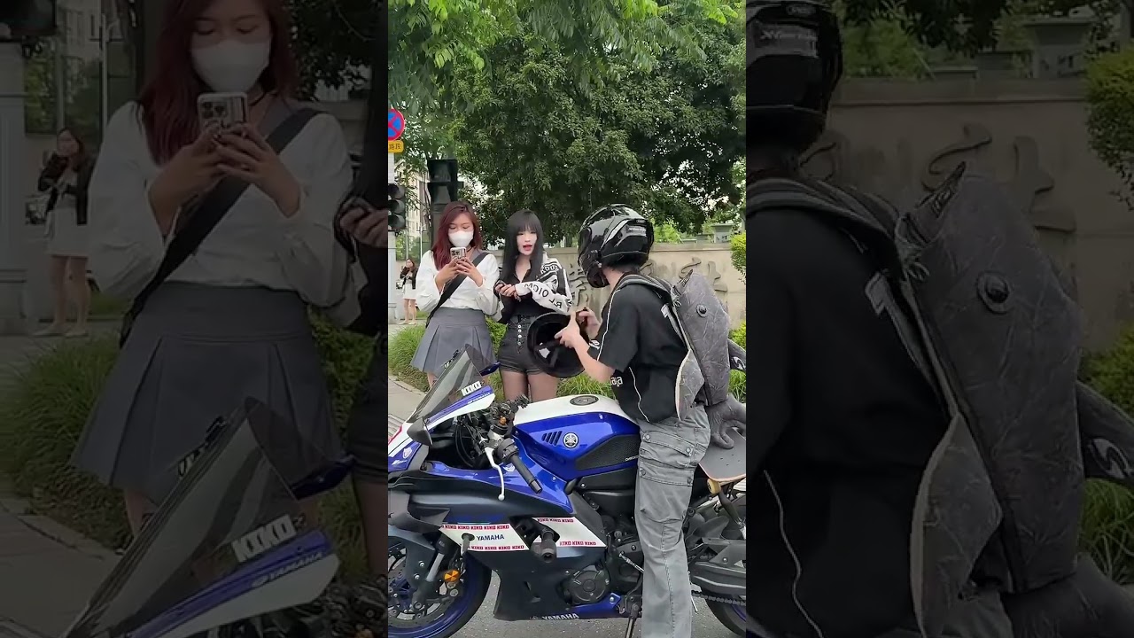 Hey baby, wanna ride with me  #skateboard #motorcycle