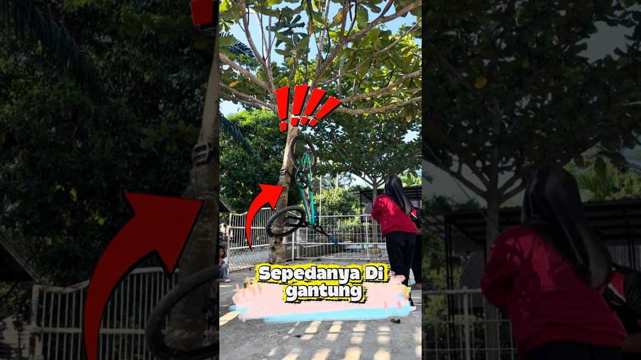 Sepedanya di gantung 😱 #sketsakomedi #comedy #ngakak #komedi #funny #cekman_05