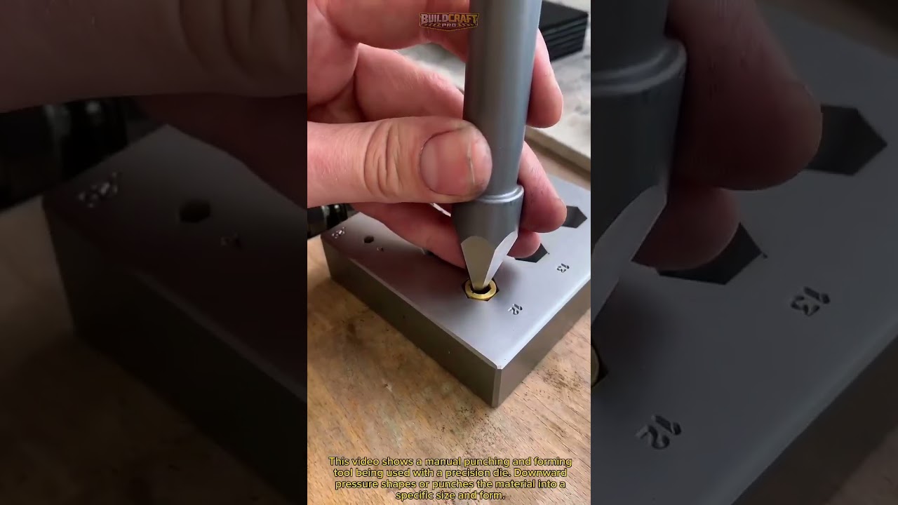 Watch a Precision Grommet Setting Tool Make Perfect Holes Every Time Today! #Tools #Grommet #Shorts