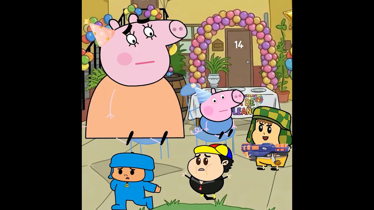 George Y El cumpleaños De Chavito 🪅🎈 #peppapig