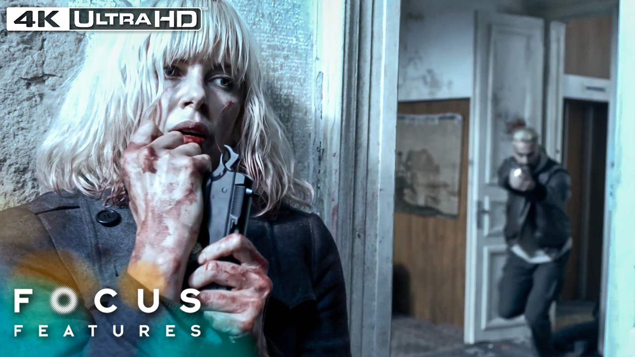 Atomic Blonde 4K UHD | Lorraine’s Brutal Stairway Fight Protecting Spyglass