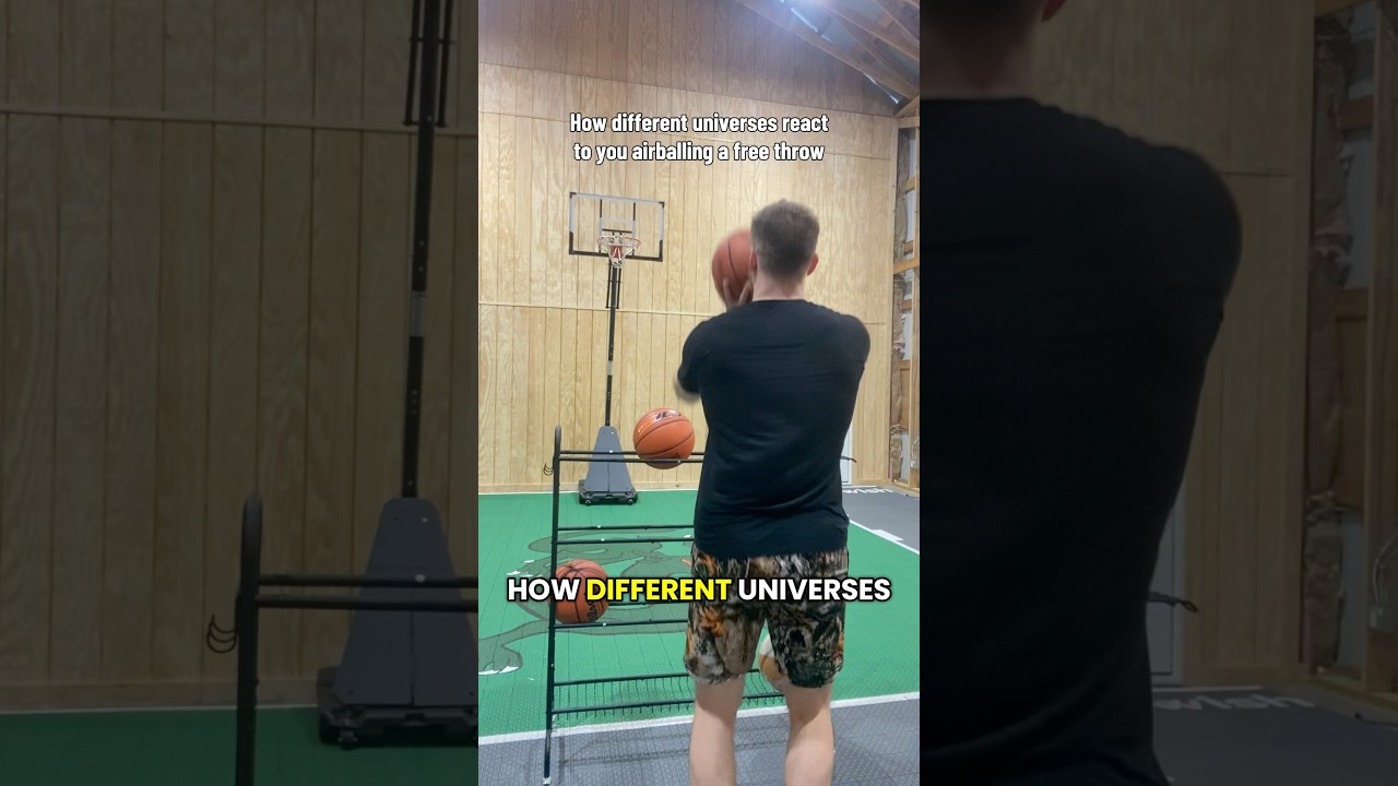 How different universes react to you airballing a free throw #basketball #freethrow #reacting