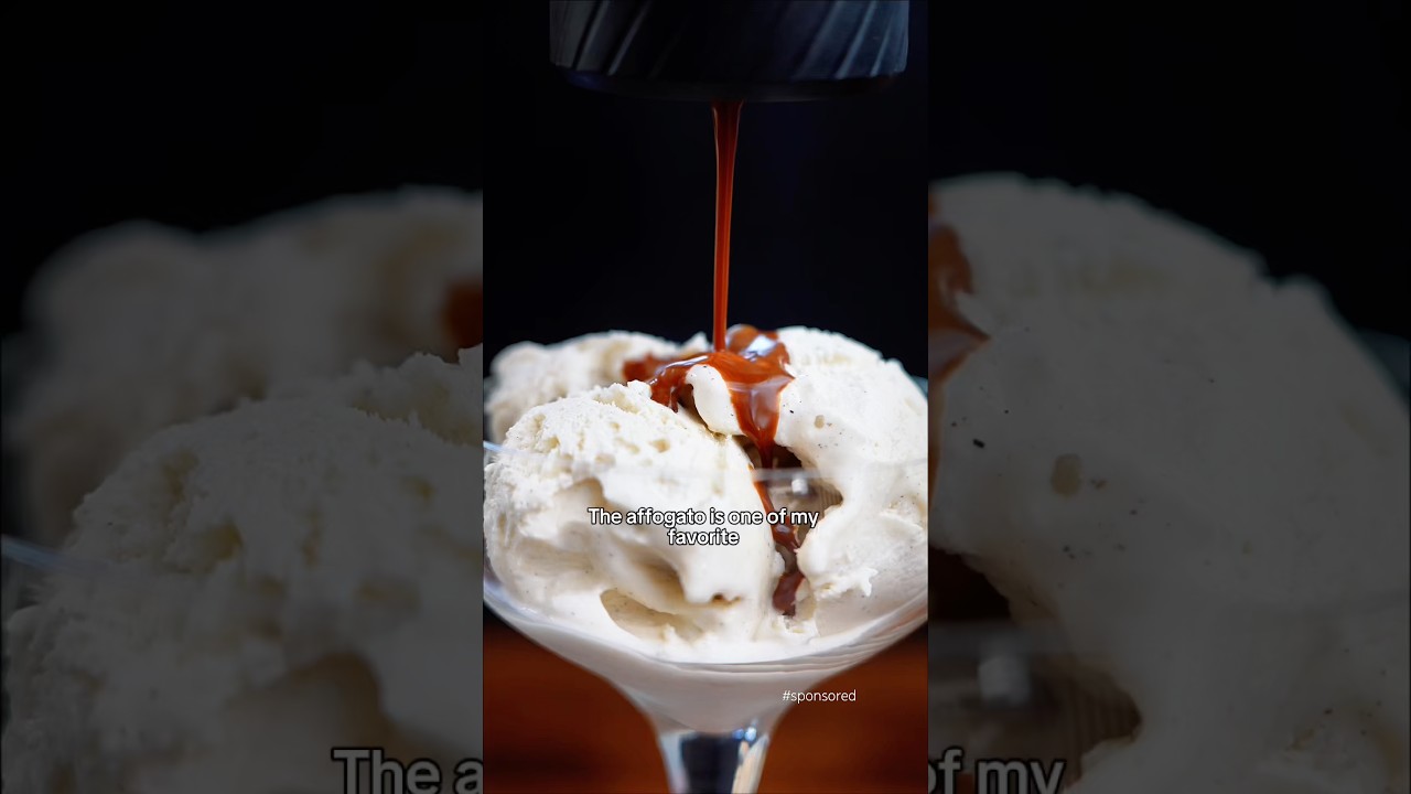 A delicious affogato with the Outin Mino