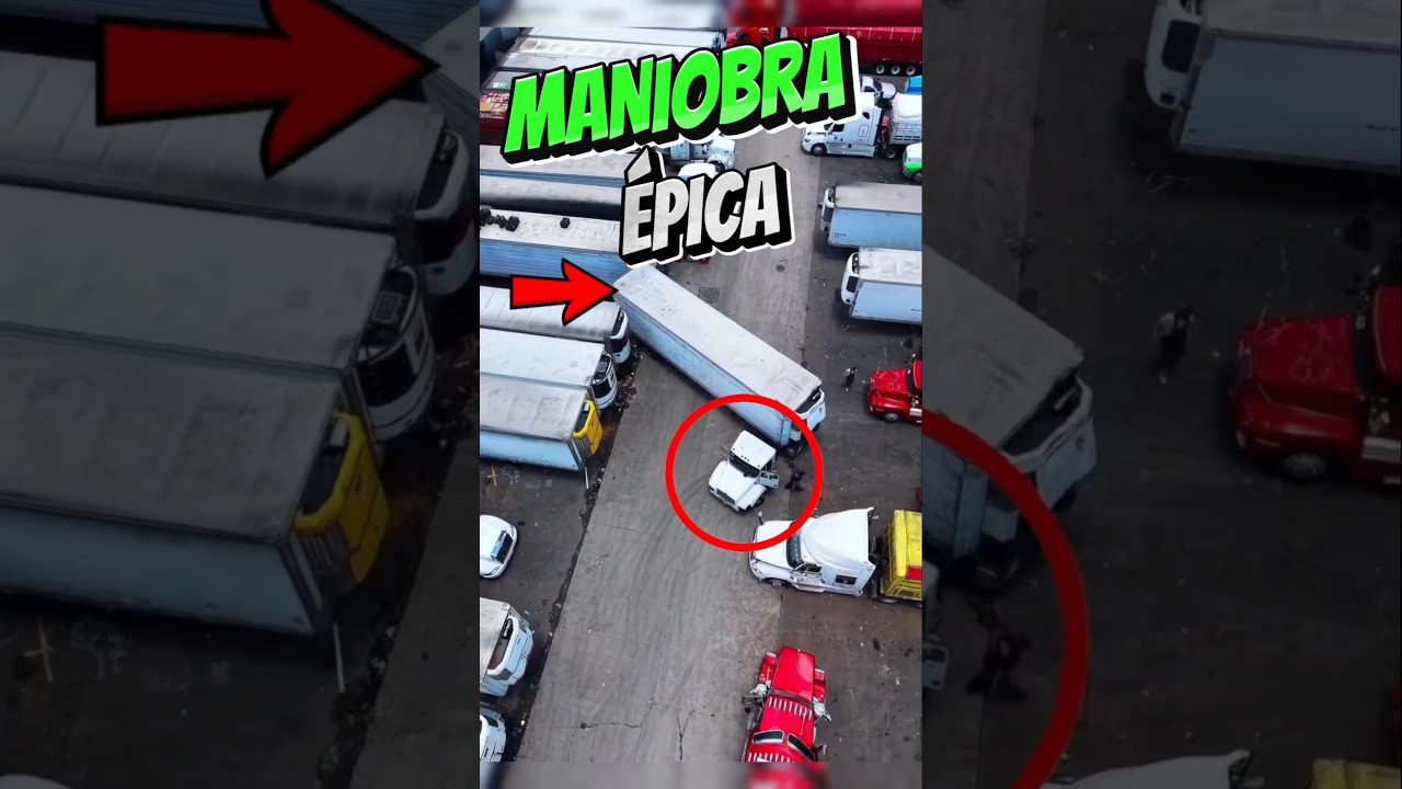 IMPRESIONANTE maniobra de trailero 🚛 #TruckDriver #Trucking #Traileros #Camiones