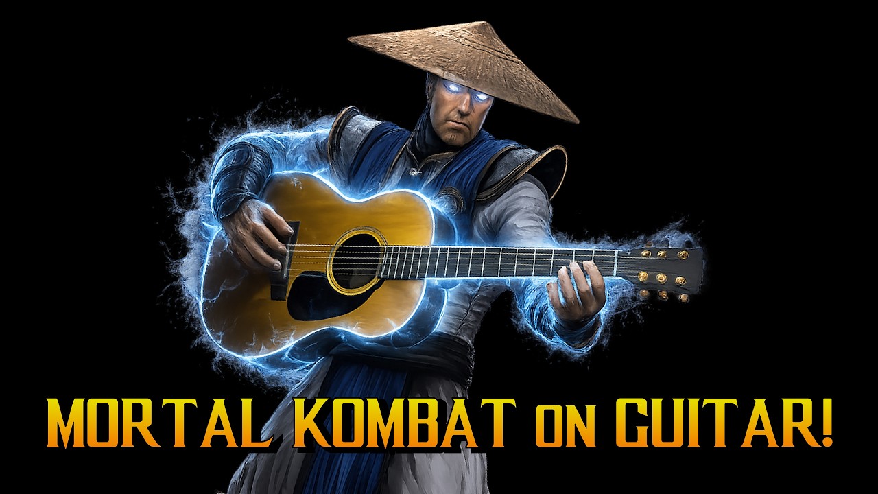 How to play MORTAL KOMBAT Theme on Guitar (Slow TABs) 🐉🎸