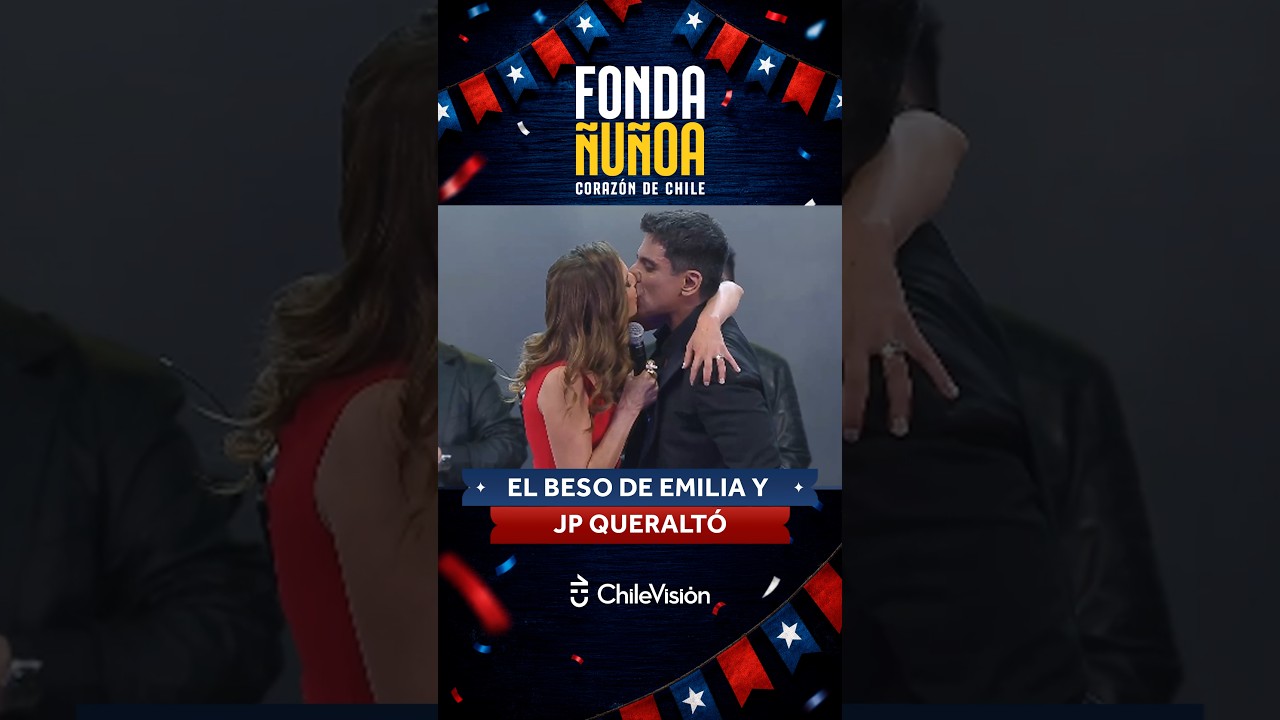 El beso entre Emilia Daiber y JP Queraltó en la Fonda Ñuñoa