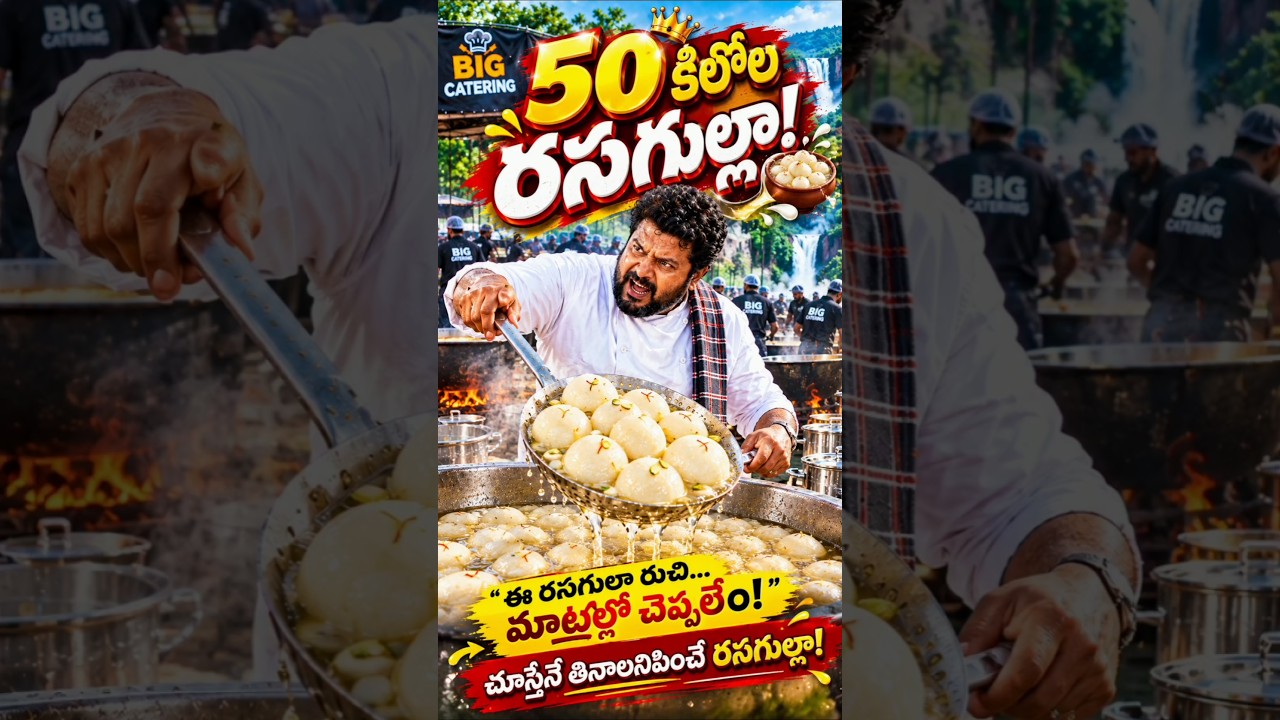 50 KG రసగుల్లా… ఈ రుచి చూస్తే మర్చిపోలేరు! అసలు రహస్యం ఇదే!  #shorts #viral #cooking #food #telugu