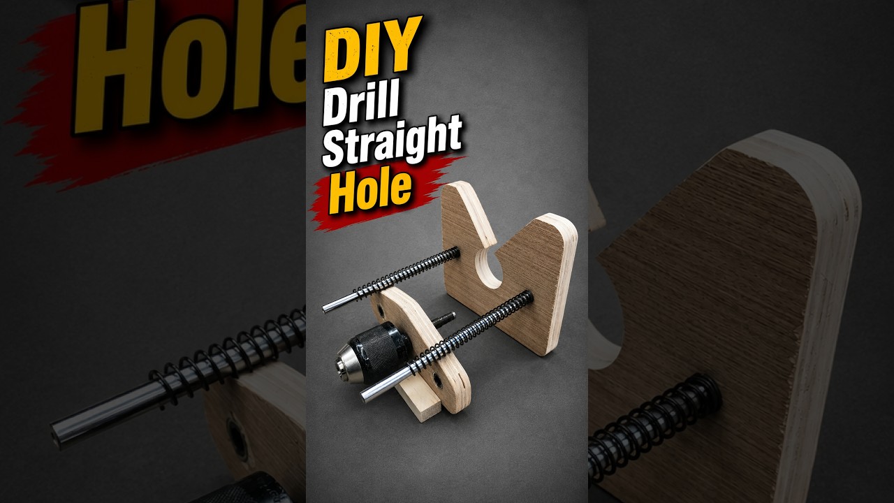 Amazing DIY Drill Straight Hole  #tooltips
