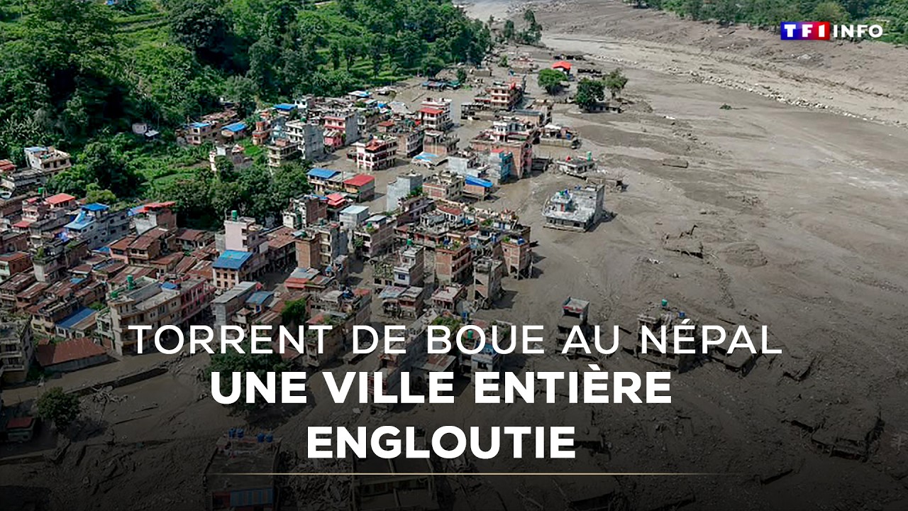 🔴 Torrent de boue au Népal : une ville entière engloutie 😮｜TF1 INFO