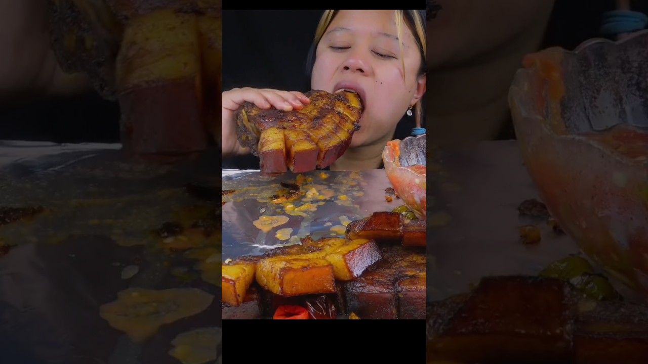 spicy ramen and pork #mukbangpari #mukbang #eatingshow #eating