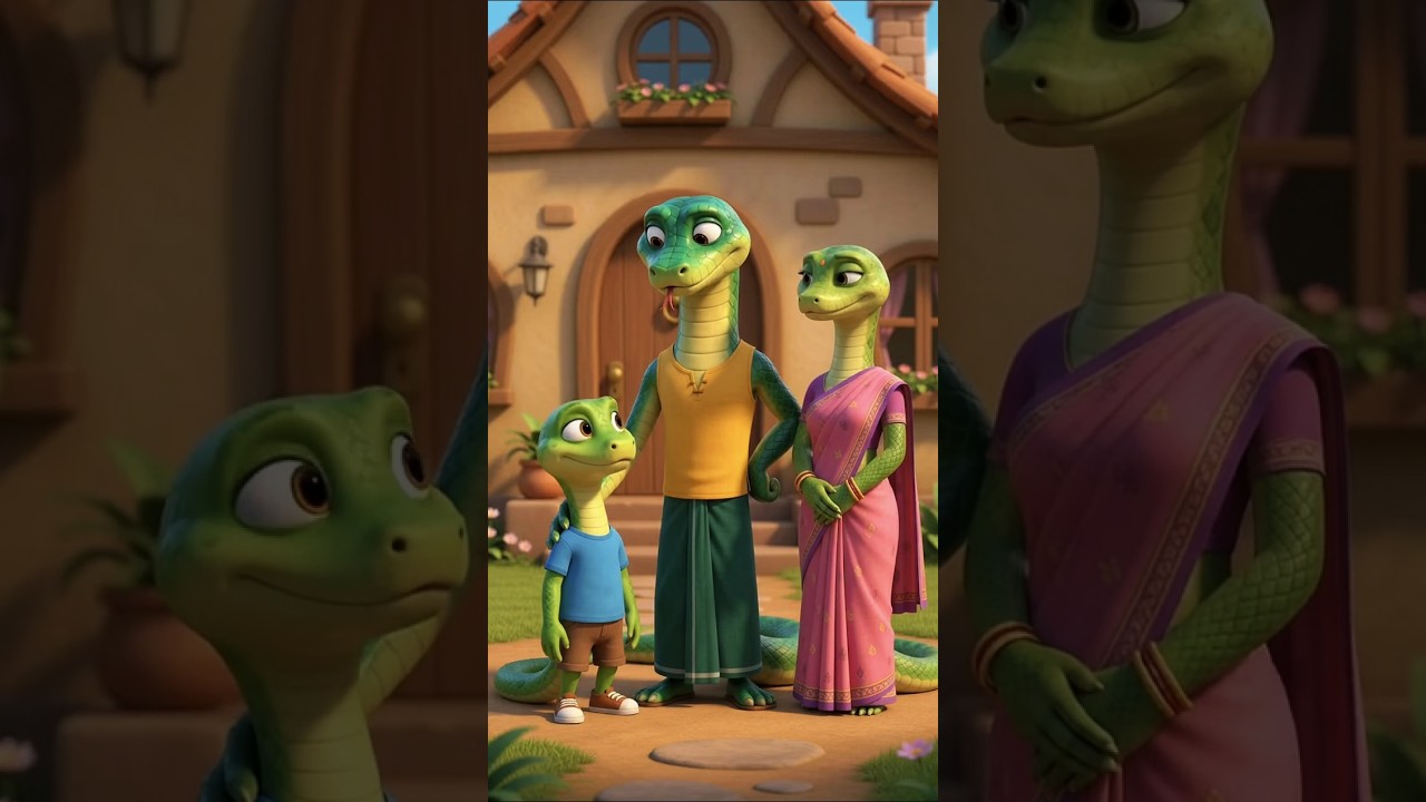 Snake happy family🐍🤯 #shorts #cartoon #shortsfeed #trending #trendingshorts #explainwithmuntaha