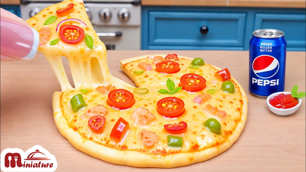 🍕 So Cheesy Mini Pepperoni Pizza Recipe | ASMR Cooking Mini Food