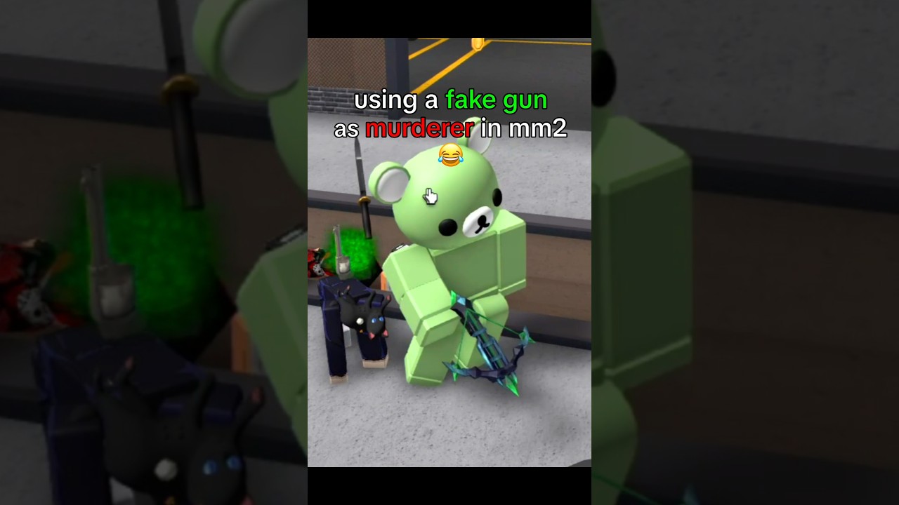 I TROLLED HER WITH A FAKE GUN as MURDERER in MM2... 🤣 #roblox #mm2 #funny #gaming