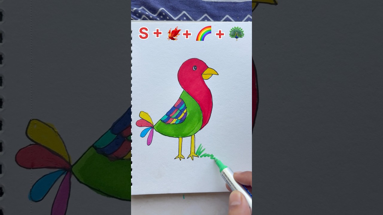 Angry 👿 Bird 🐦 Drawing for kids #drawingforkids #kidsdrawing #kids #kidsvideo #ytshorts #shorts