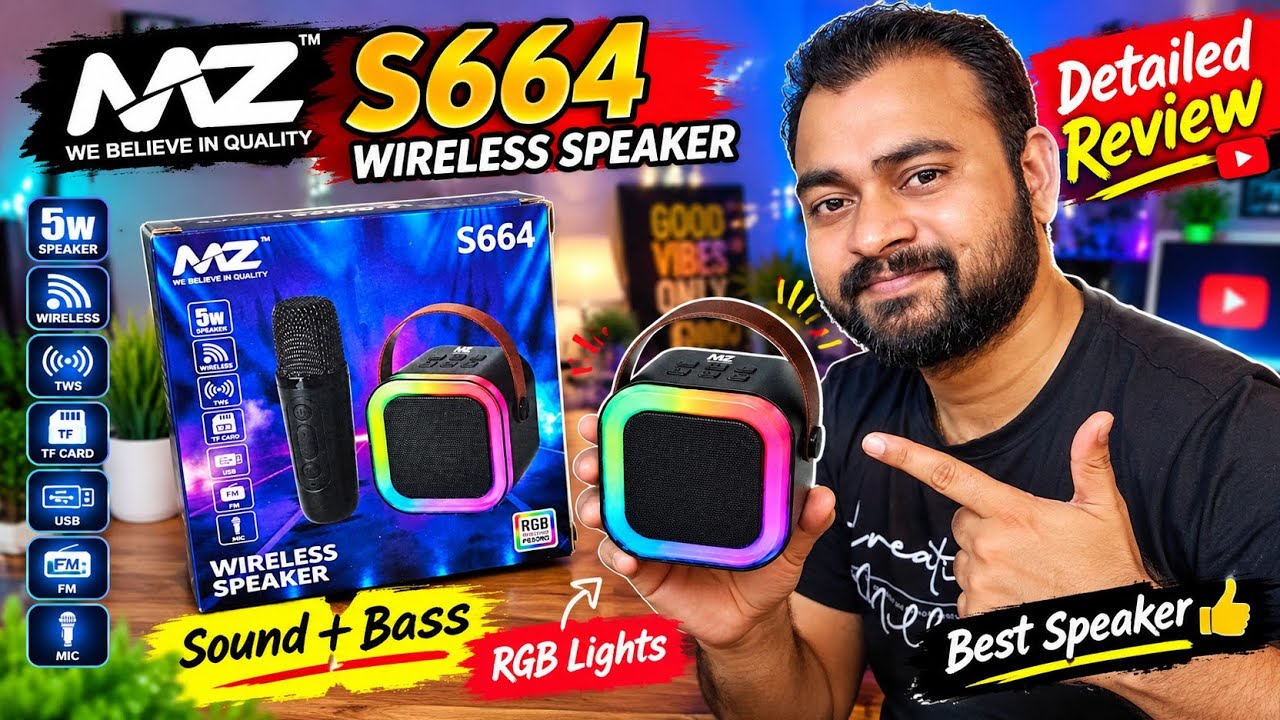 Cheapest RGB MZ Speaker With Microphone || Wembley Portable MZ Speaker