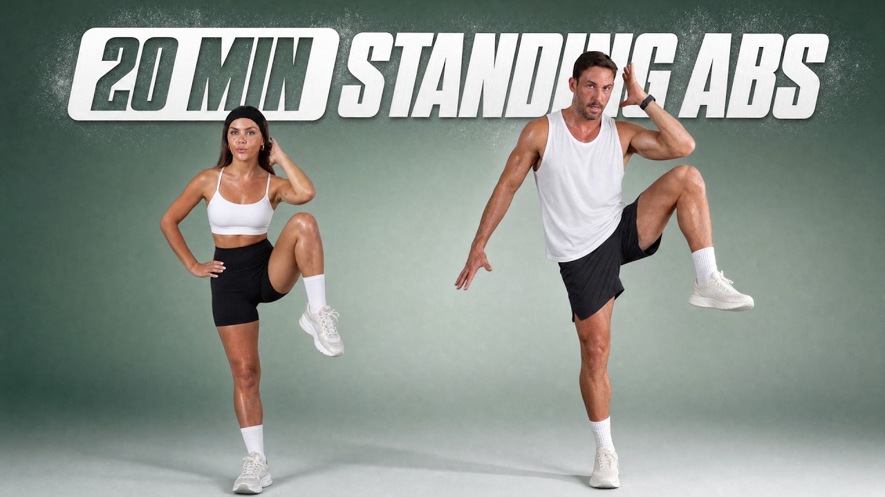 20 Min Standing Abs Workout - Six Pack Abs & Flat Stomach (No Equipment)